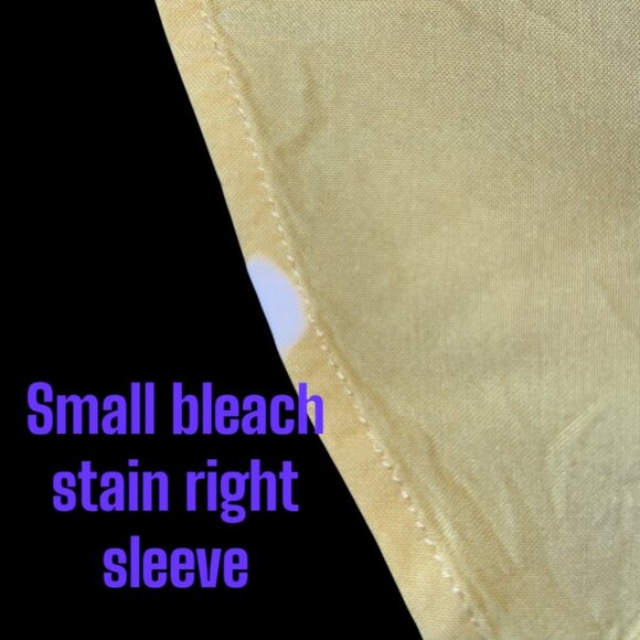 Golden Yellow Melissa Paige Women's Boho Lace Blouse Flared Ruffled Sleeve 1X - Picture 8 of 8